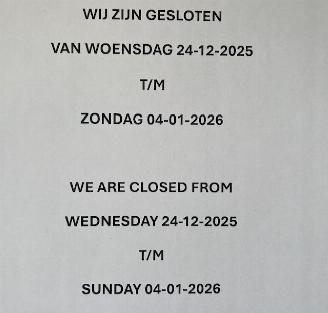 Mercedes  GESLOTEN, CLOSED , GESLOSSEN 24-12 T/M 04-01-2026 picture 1