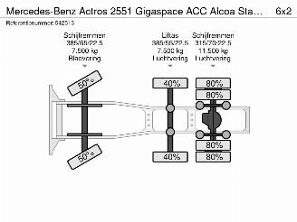 Mercedes Actros 2551 Gigaspace ACC Alcoa Standairco Leder 6X2 Euro 6 picture 40