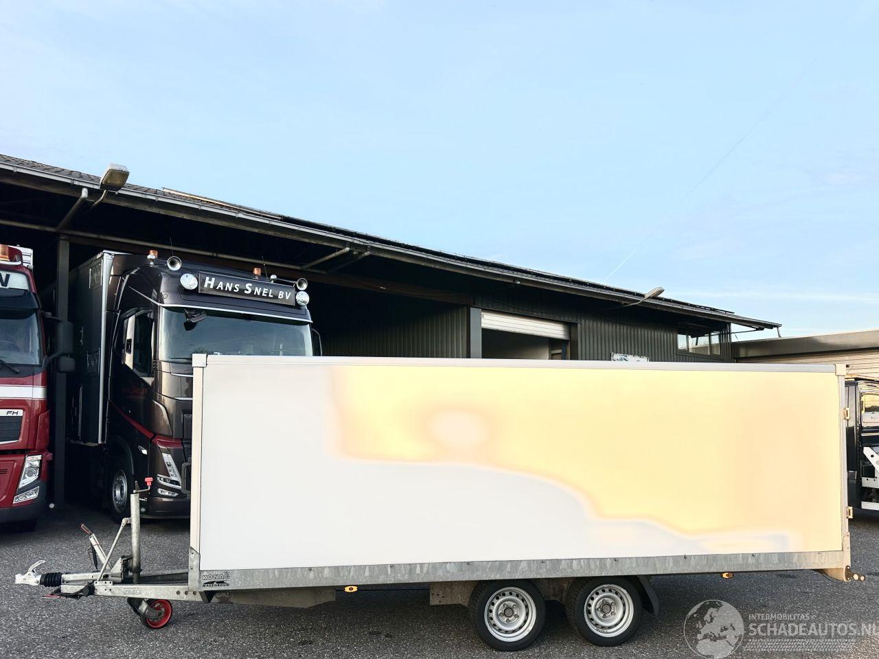 Konag  N/A aanhangwagen - org nl - 601x191x200cm buitenwerkse maten - lichte schade - kan zo rijdend mee