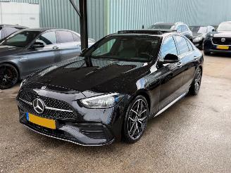 krockskadad bil auto Mercedes C-klasse 300d AMG LINE PANO 360camera FULL 2022/2