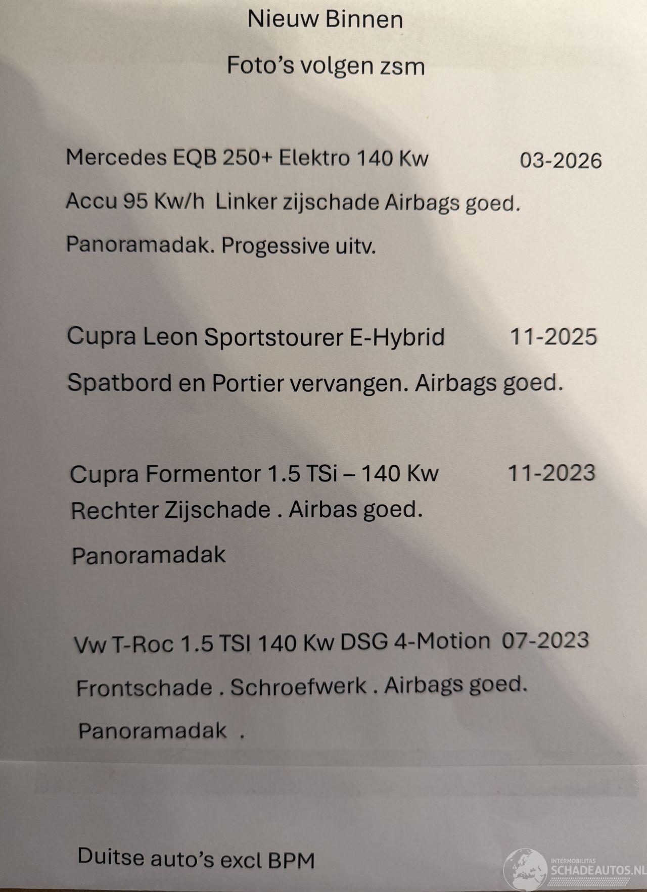Mercedes EQB 250 + Elektro  140 Kw Progessive