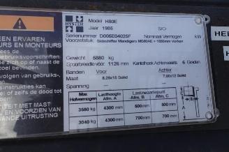 Hyster  h 80 e vork heftruck met lange vaste lepels picture 8