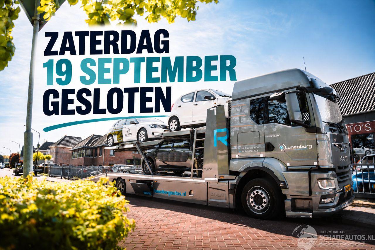 Audi  A.s. Zaterdag GESLOTEN