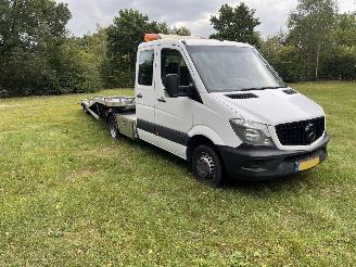 krockskadad bil bedrijf Mercedes Sprinter 519 DUBBEL CABINNE MET OPLEGGER AUTOTRANSPORTER 2017/9