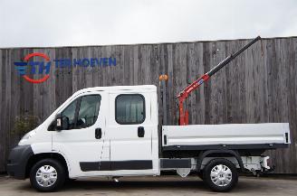 Auto incidentate Peugeot Boxer 2.2 HDi Dubbele Cabine Open Laadbak Kraan Airco Trekhaak 96KW Euro 4 2013/5
