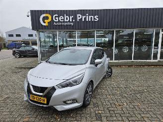 skadebil auto Nissan Micra 0.9 IG-T 12V Hatchback  Benzine 898cc 66kW (90pk) FWD 2018/7