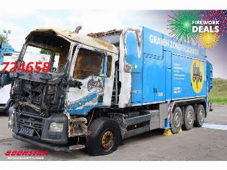 krockskadad bil vrachtwagen MAN TGS 36.480 8X4 MTS Dino 5 12m3 Saugbagger Euro 6 2016/9