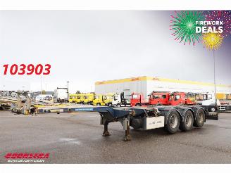 krockskadad bil oplegger D-Tec  Flexitrailer 20-45 ft 3-Asser 2X Lift Ausziebar 2011/3