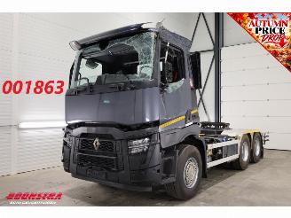 skadebil vrachtwagen Renault C 480 ACC 2X PTO Hydrauliek AJK Kip / Schiebe 6X4 144.786 km! 2023/4