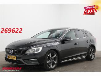 krockskadad bil auto Volvo V-60 2.4 D6 AWD Plug-In Hybrid R-Design Schuifdak ACC Memory Camera LRHZ SHZ AHK 2015/4