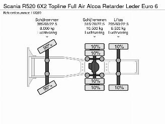 Scania R R520 6X2 Topline Full Air Alcoa Retarder Leder Euro 6 picture 31