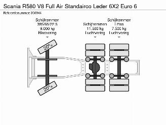 Scania R R580 V8 Full Air Standairco Leder 6X2 Euro 6 picture 32
