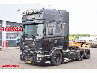 krockskadad bil vrachtwagen Scania R R580 V8 Full Air Standairco Leder 6X2 Euro 6 2014/7