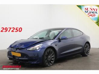 Schadeauto Tesla Model 3 Performance AWD 75 kWh Pano Navi Cruise Clima Memory Leder SHZ LrHZ Camera PDC 2021/8