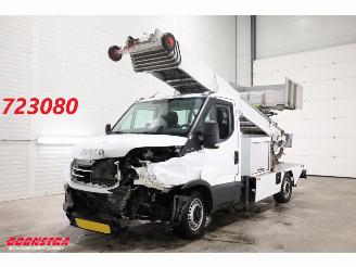 krockskadad bil bedrijf Iveco Daily 35S14 Böcker LAK-A11 30m ladderlift PTO Airco Cruise 2024/7