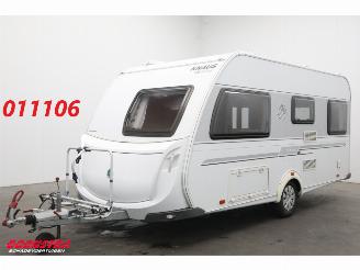 skadebil caravan Knaus  Südwind 460 Mover Fietsendrager Luifel Middenkeuken Rondzit 2012/5