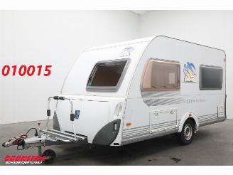 skadebil caravan Knaus  Südwind 420 NL Premium Line Mover Fietsendrager Lengtebed treinzit 2010/2