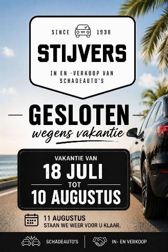 skadebil auto Aston Martin  LET OP 18-07 tot 10-08 GESLOTEN 2026/1