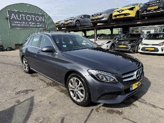 krockskadad bil auto Mercedes C-klasse 350e Hybrid 155KW Autom. Clima Navi Led Xenon Burmester 2015/12