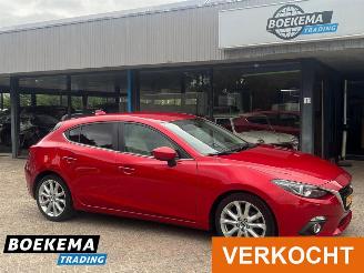 damaged passenger cars Mazda 3 2.0 GT-M HUD Leder Bose Keyless Xenon Climate Cruise PDC 2015/9