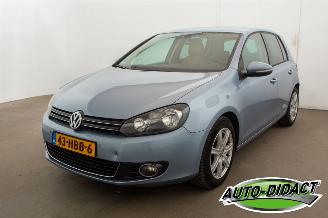 krockskadad bil auto Volkswagen Golf 1.4 TSI Automaat Clima Navi Leder Highline 2008/10
