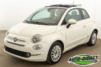 skadebil auto Fiat 500 1.2 Lounge Automaat Open Pano Airco Leder 2020/1