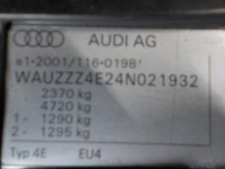 Audi A8 A8 (D3) Sedan 3.7 V8 40V Quattro (BFL) [206kW]  (10-2002/05-2006) picture 6
