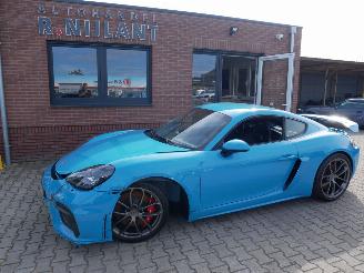 krockskadad bil auto Porsche 718 Cayman GT4 ALCANTARA 309 KW MIAMIBLAUW 2020/8