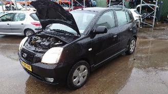 Vrakbiler auto Kia Picanto 1.0 12v G4HE 2007 Zwart Z1 onderdelen 2007/9
