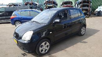 Vrakbiler auto Kia Picanto BA 2007 1.0 12v G4HE Zwart Z1 onderdelen 2007/1