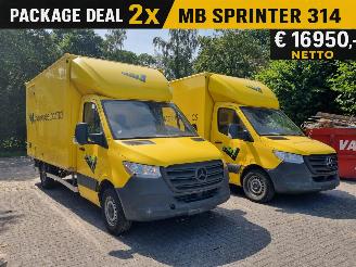 skadebil bedrijf Mercedes Sprinter 2x 314 CDI Laadklep Airco 2021/7